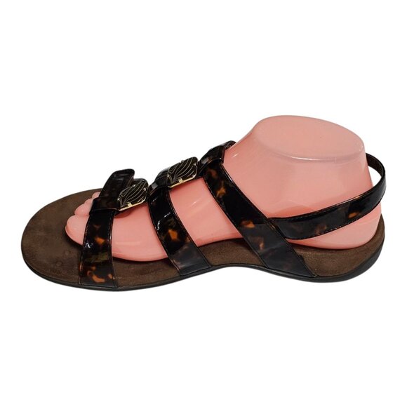 Vionic Women’s Amber Sandals Brown Tortoise Shell Size 8 Strappy - READ - Picture 3 of 12